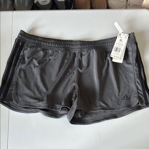 Adidas Gray Athletic Shorts Moisture-Wicking Fabric